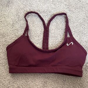 Women's Burgundy Sports Bra